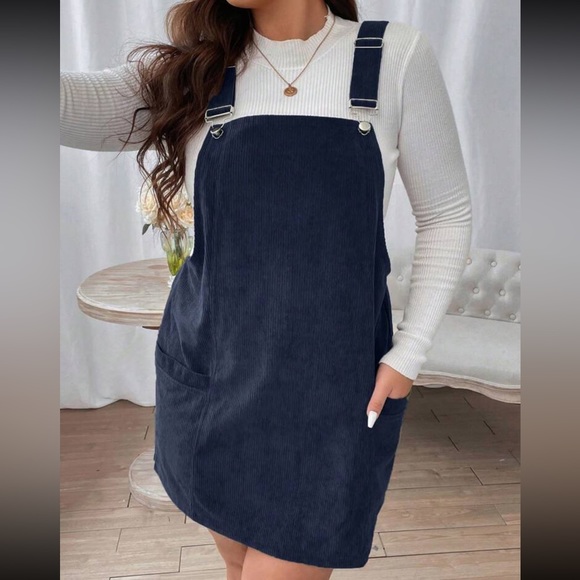 Boho plus size overall corduroy dress - Picture 16 of 16